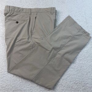 Ermenegildo Zegna Sport Khaki Beige Flat Front Sport Chino Pants 36 Classic Fit